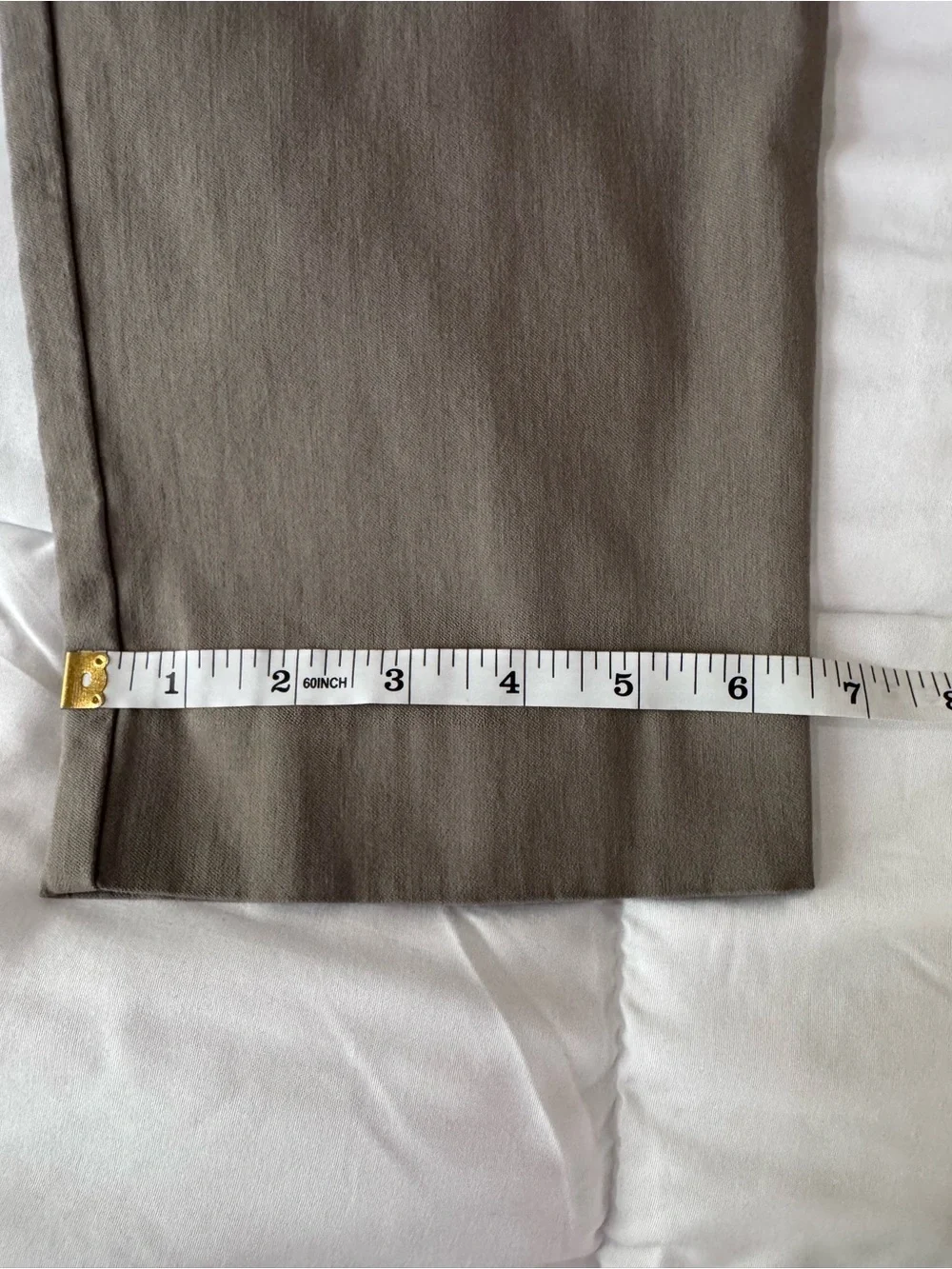 Krazy Larry Taupe Pull On Ankle Pants Size 10 Stretch Career Office Neutral USA